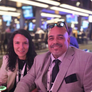 Agency partner at an industry event