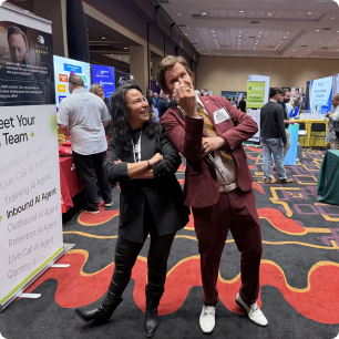 SUPERAGENT team at a conference booth