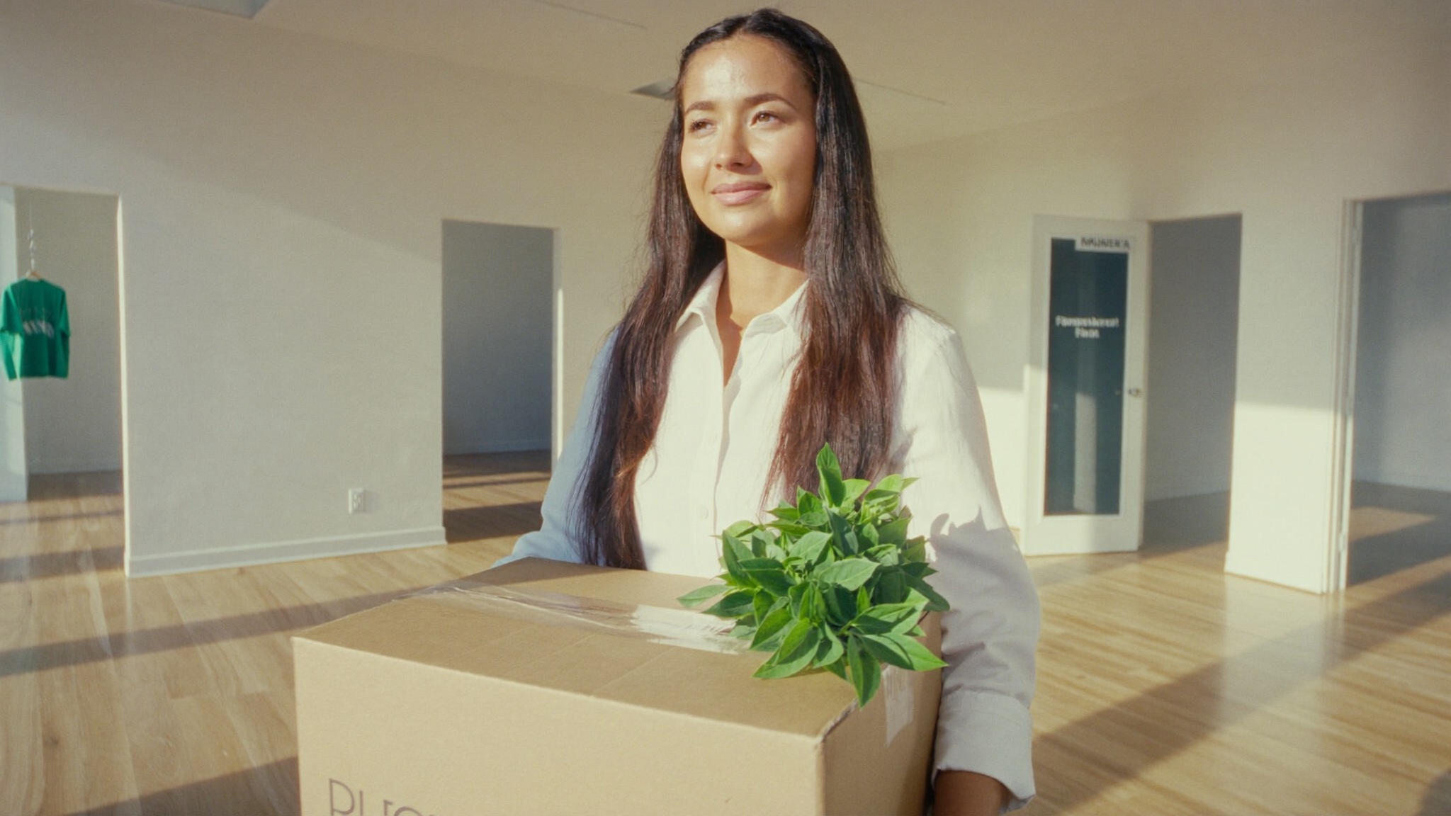 A founder unlocking his new agency office at dawn
