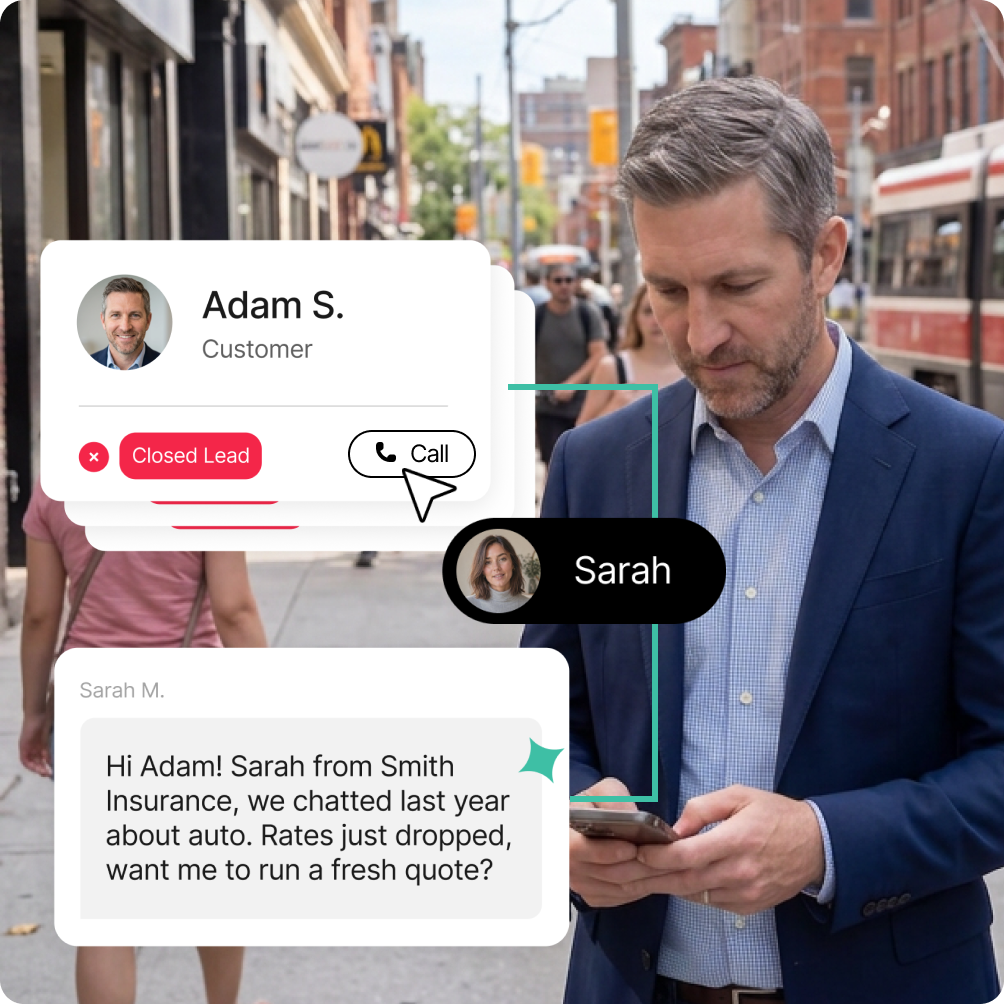 Outbound AI Agent interface showing outreach sequences