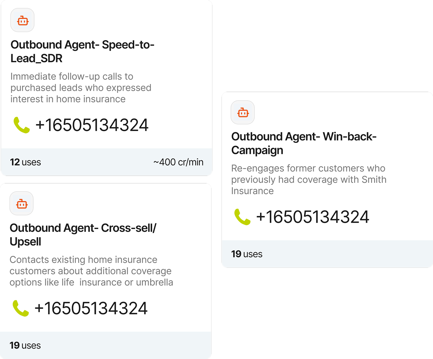 Outbound AI Agent Interface