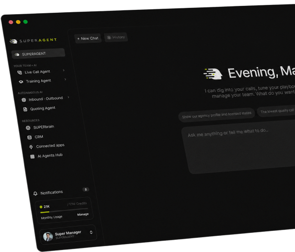 SUPERAGENT 3.0 product interface